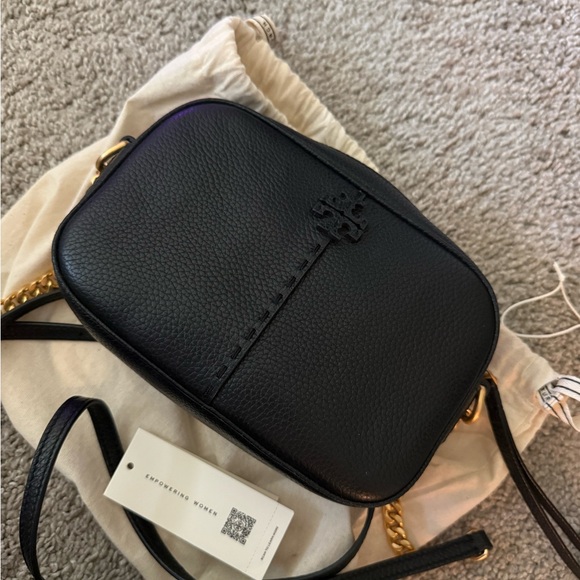 Tory Burch Black Pebbled Leather Crossbody - Picture 2 of 4